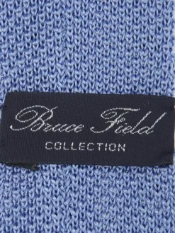 Cravate fine en maille tricot pure soie à pois