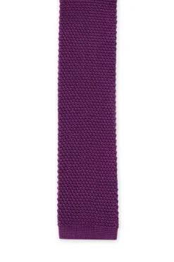 Cravate fine en maille tricot de pure soie
