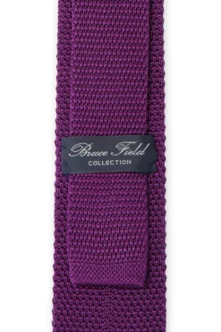 Cravate fine en maille tricot de pure soie