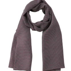 Foulard pure soie à puces et fleurs