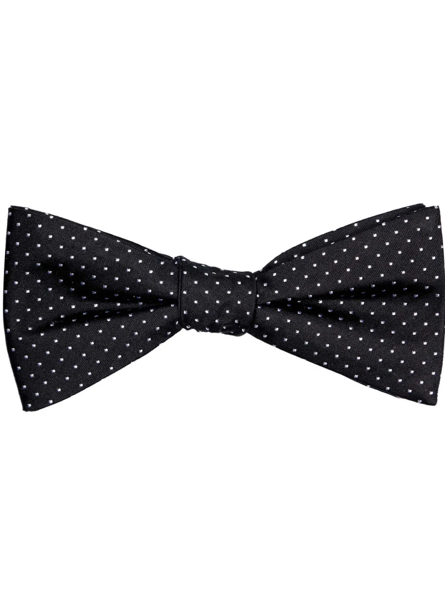 Noeud papillon pure soie noire à puce