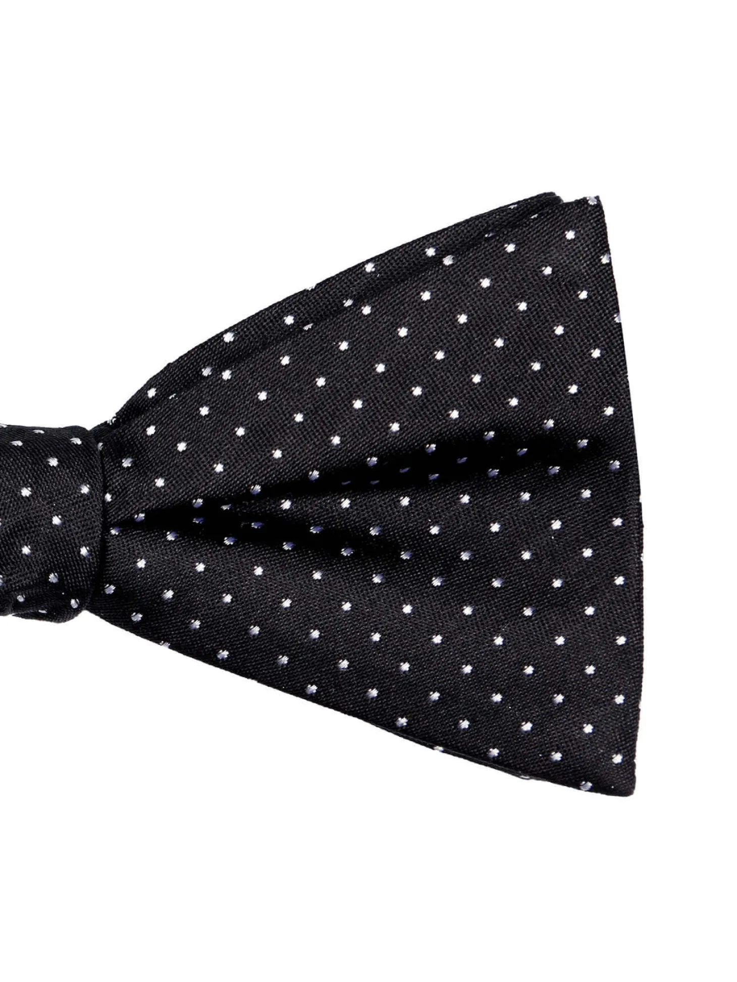 Noeud papillon pure soie noire à puce