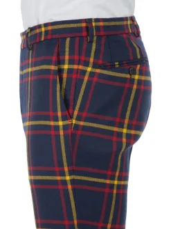 Pantalon ajusté pure laine anglaise tartan Paride
