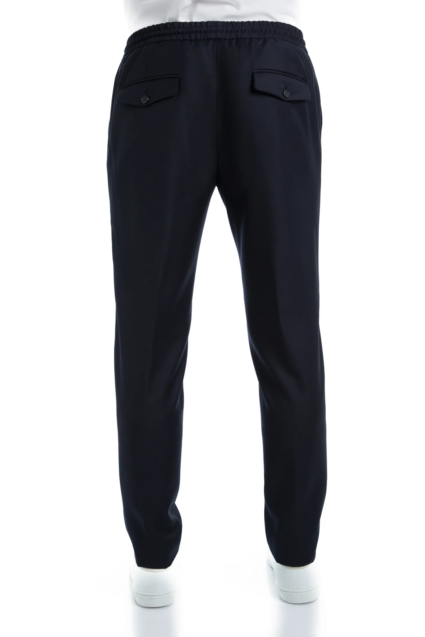 Pantalon Dany fuselé à cordon en pure laine Vitale Barberis Canonico Super 110's