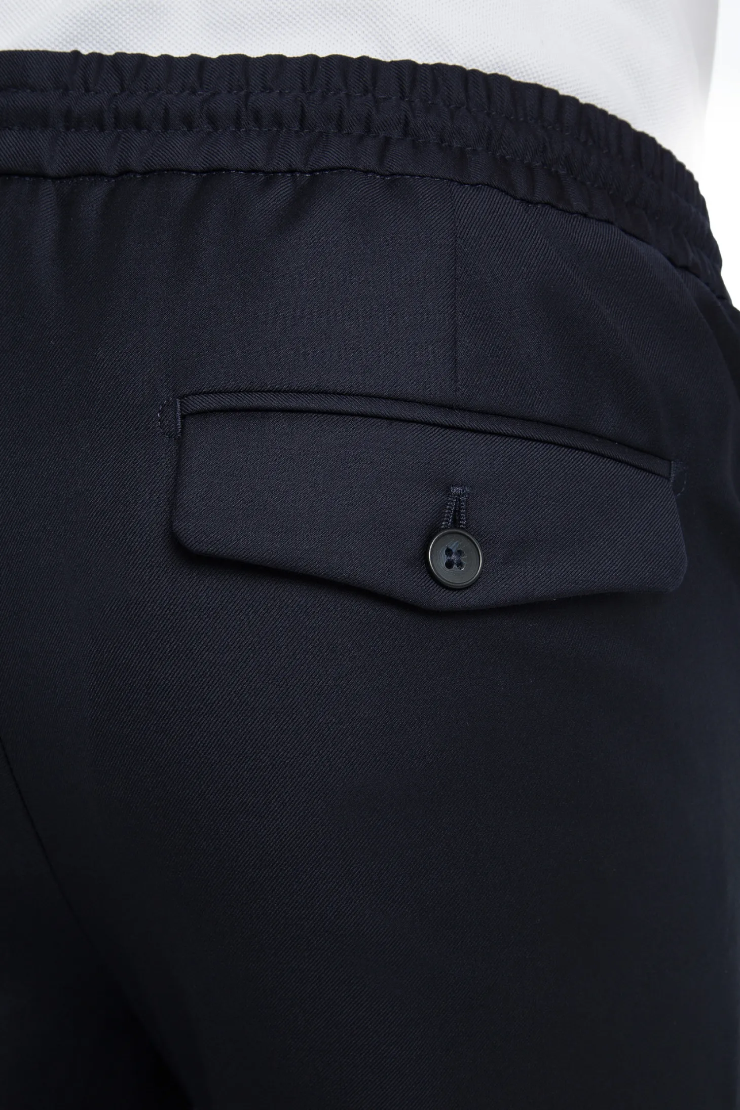 Pantalon Dany fuselé à cordon en pure laine Vitale Barberis Canonico Super 110's