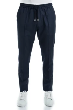 Pantalon Dany fuselé à cordon en pure laine Vitale Barberis Canonico Super 110's
