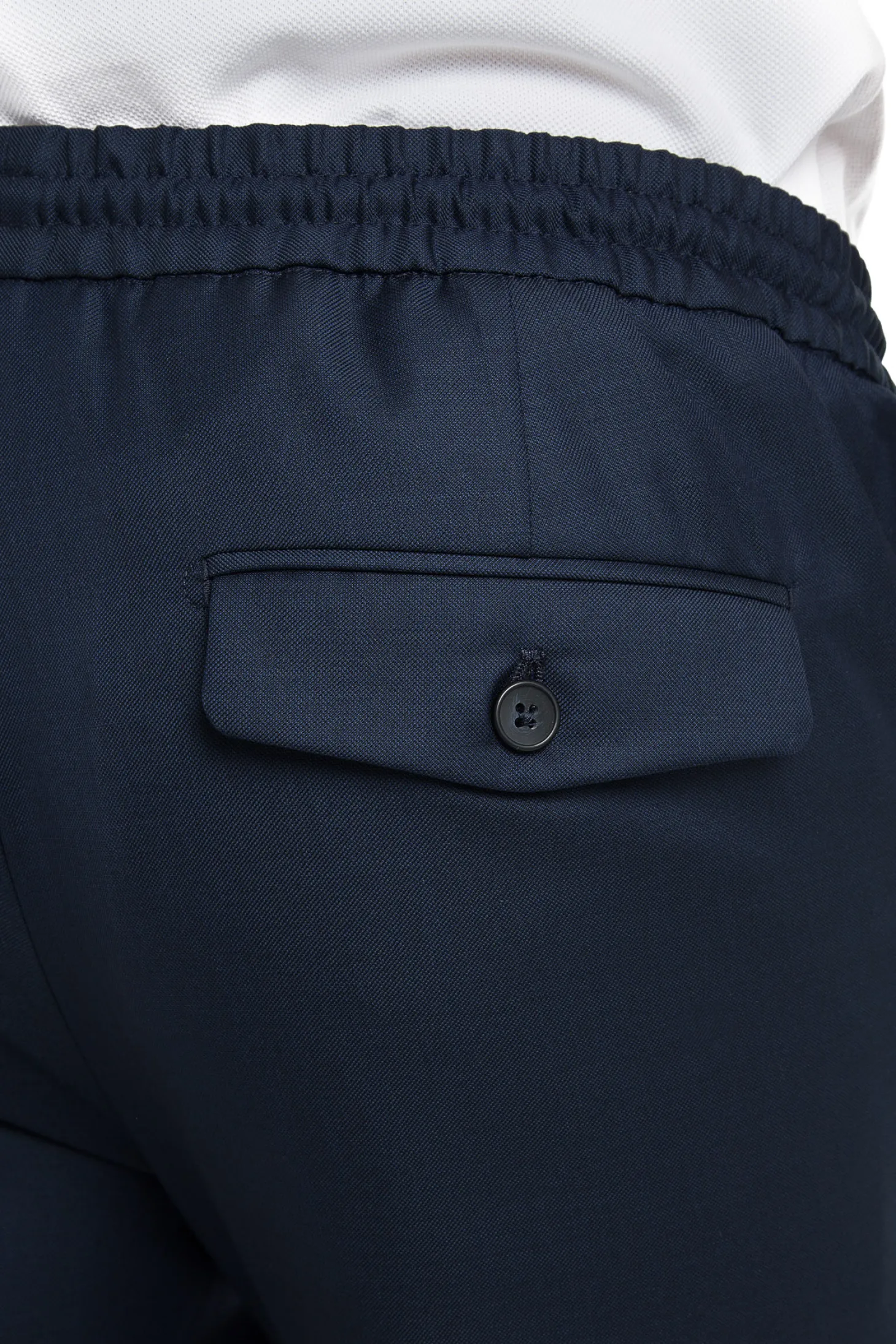 Pantalon Dany fuselé à cordon en pure laine Vitale Barberis Canonico Super 110's