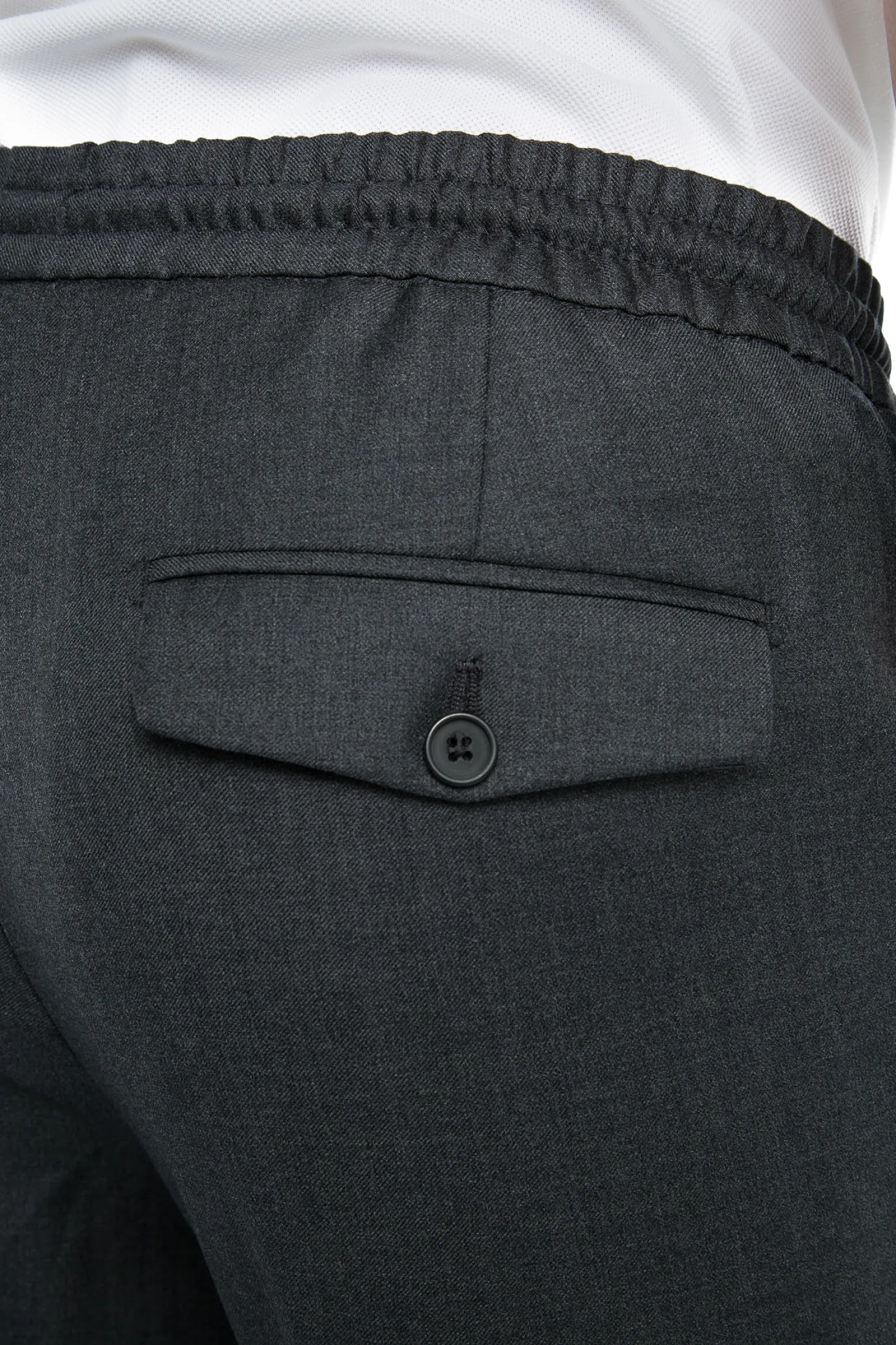 Pantalon Dany fuselé à cordon en pure laine Vitale Barberis Canonico Super 110's