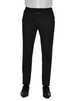 Pantalon Dany fuselé flanelle pure laine à cordon