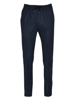 Pantalon Dany fuselé flanelle pure laine à cordon