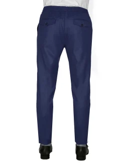 Pantalon Dany fuselé flanelle pure laine à cordon