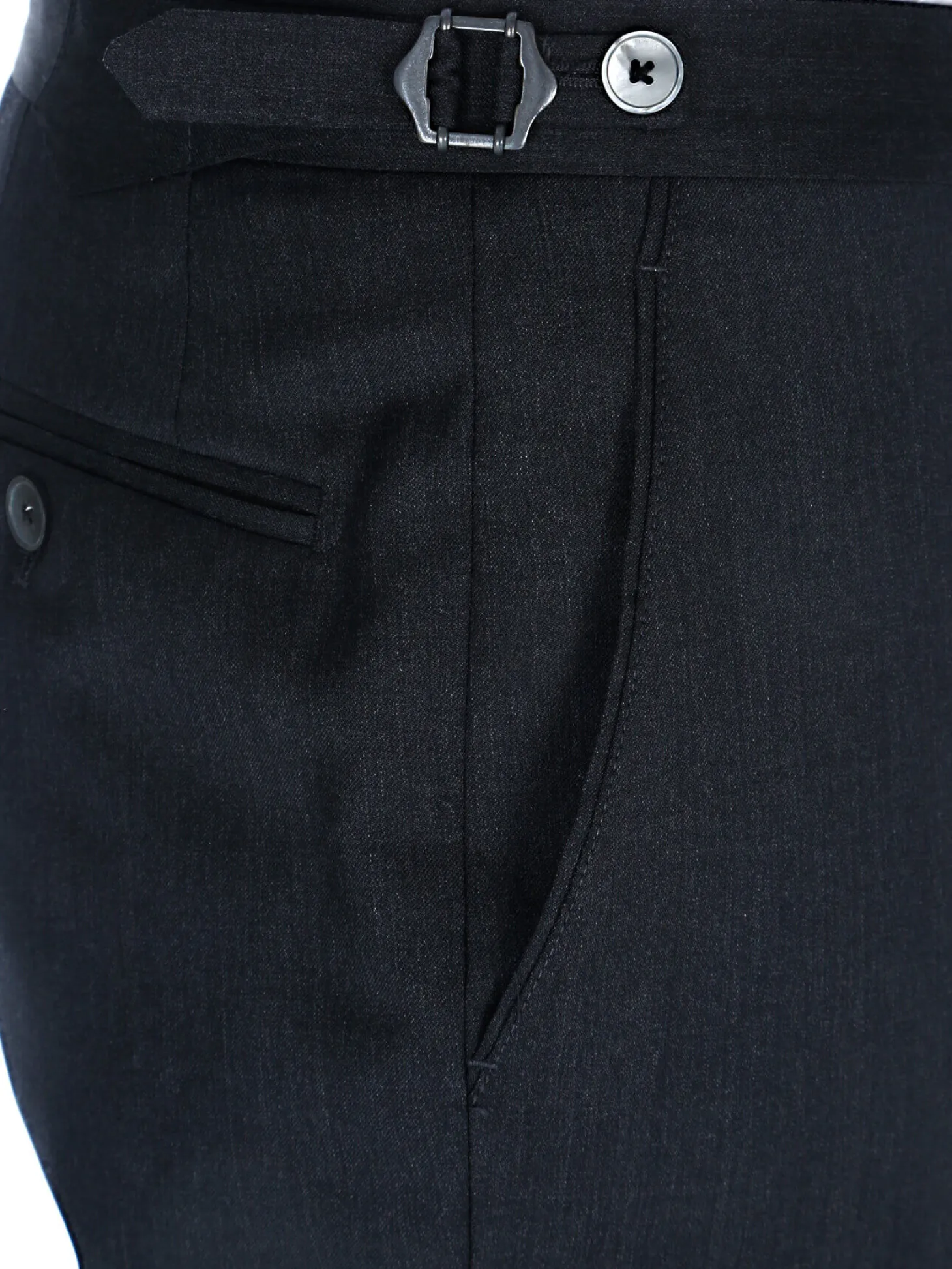 Pantalon homme tour de taille réglable en pure laine Vitale Barberis Canonico