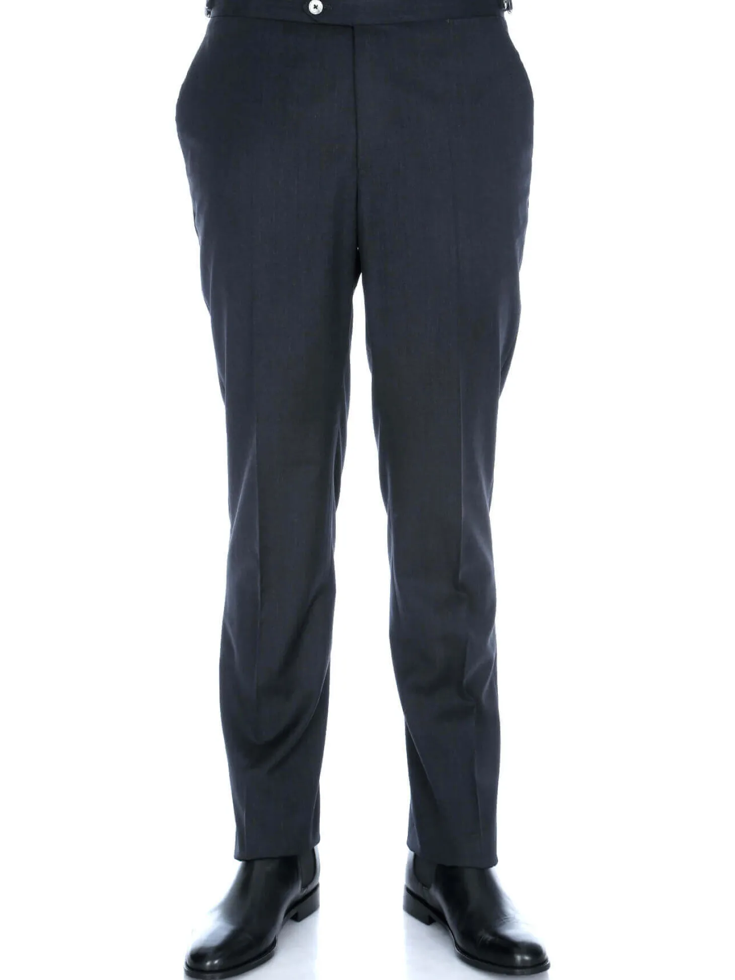 Pantalon homme tour de taille réglable en pure laine Vitale Barberis Canonico