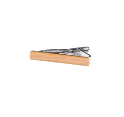 Pince à cravate slim avec finition en bois