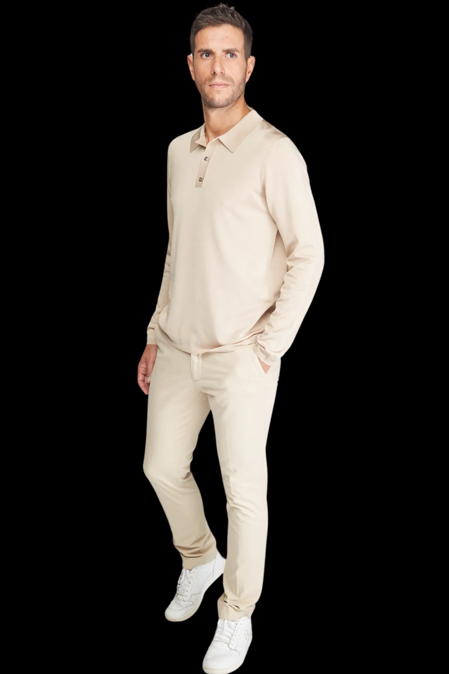 Polo Valerian en viscose manches longues