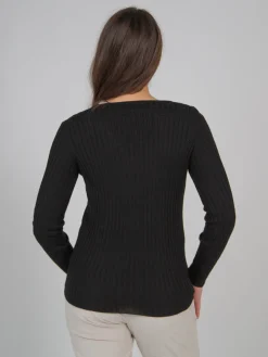 Pull col V en pure laine mérinos Venus