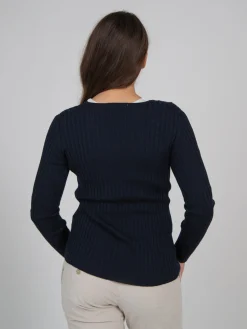 Pull col V en pure laine mérinos Venus