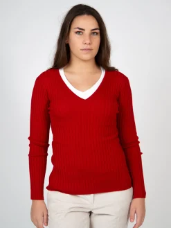 Pull col V en pure laine mérinos Venus