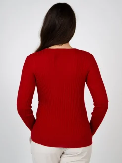 Pull col V en pure laine mérinos Venus