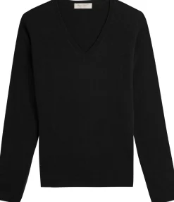 Pull fermme col V en laine et cachemire jauge 12 Maeva