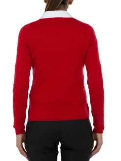 Pull fermme col V en laine et cachemire jauge 12 Maeva