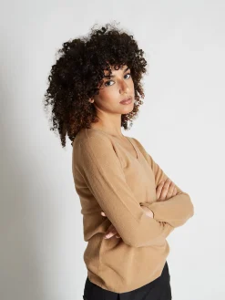 Pull fermme col V en laine et cachemire jauge 12 Maeva