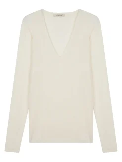Pull maille Virginie en bambou cachemire col V