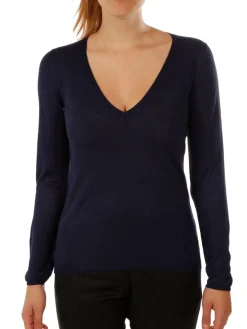 Pull maille Virginie en bambou cachemire col V