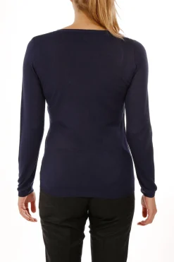 Pull maille Virginie en bambou cachemire col V