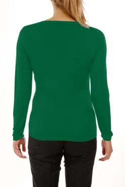 Pull maille Virginie en bambou cachemire col V