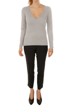 Pull maille Virginie en bambou cachemire col V