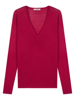 Pull maille Virginie en bambou cachemire col V