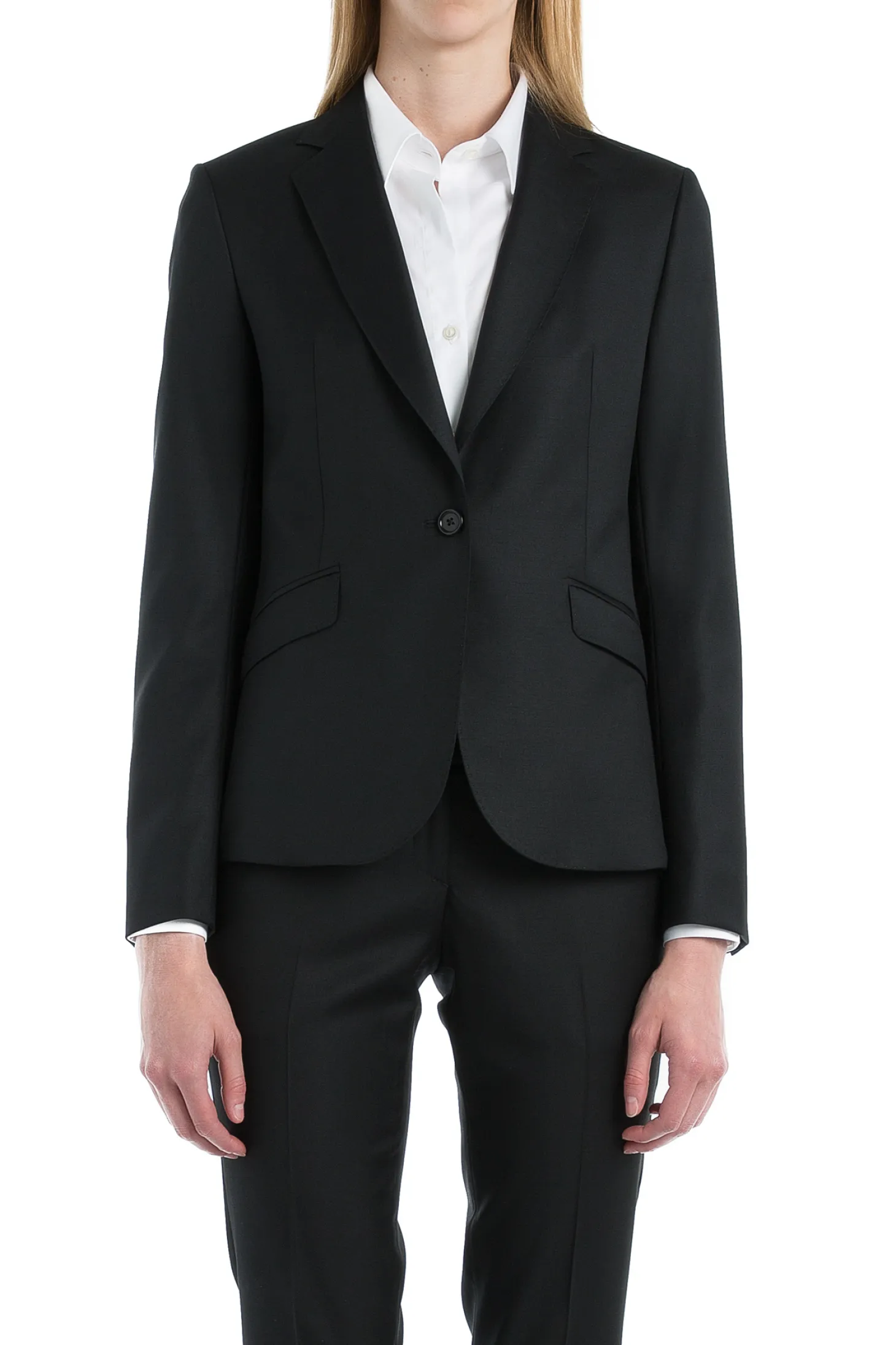 Tailleur cintré pure laine pantalon cigarette Super 110's Vitale Barberis Canonico