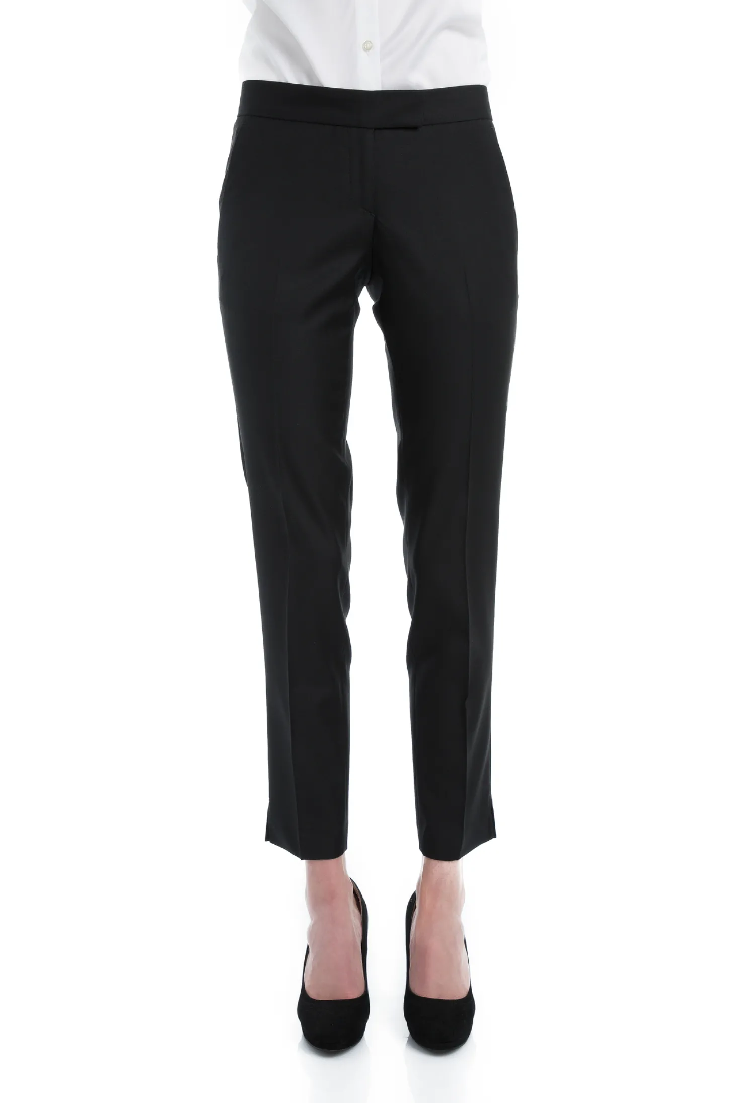 Tailleur cintré pure laine pantalon cigarette Super 110's Vitale Barberis Canonico