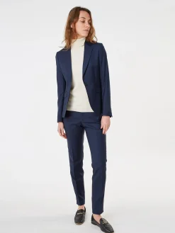 Tailleur cintré pure laine pantalon cigarette Super 110's Vitale Barberis Canonico