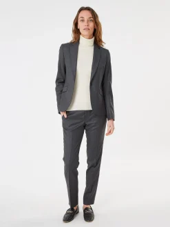 Tailleur cintré pure laine pantalon cigarette Super 110's Vitale Barberis Canonico
