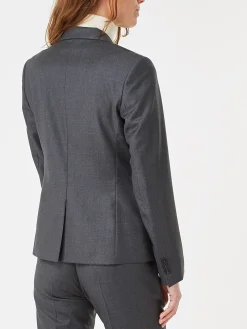 Tailleur cintré pure laine pantalon cigarette Super 110's Vitale Barberis Canonico
