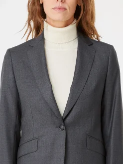 Tailleur cintré pure laine pantalon cigarette Super 110's Vitale Barberis Canonico