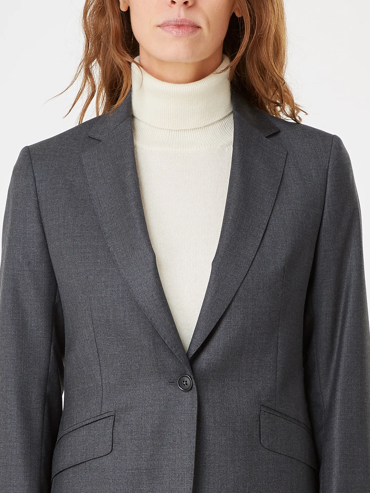 Tailleur cintré pure laine pantalon cigarette Super 110's Vitale Barberis Canonico