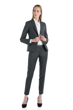 Tailleur cintré pure laine pantalon cigarette Super 110's Vitale Barberis Canonico