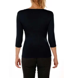 T-shirt stretch col carré manches 3/4 Carry