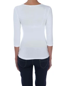 T-shirt stretch col carré manches 3/4 Carry