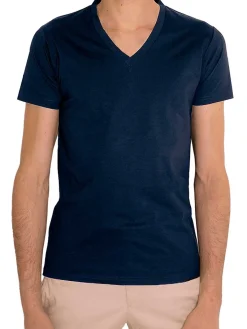 T-shirt Vivien en fil d'Écosse col V