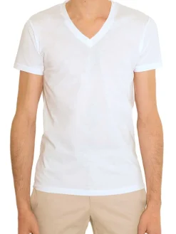 T-shirt Vivien en fil d'Écosse col V