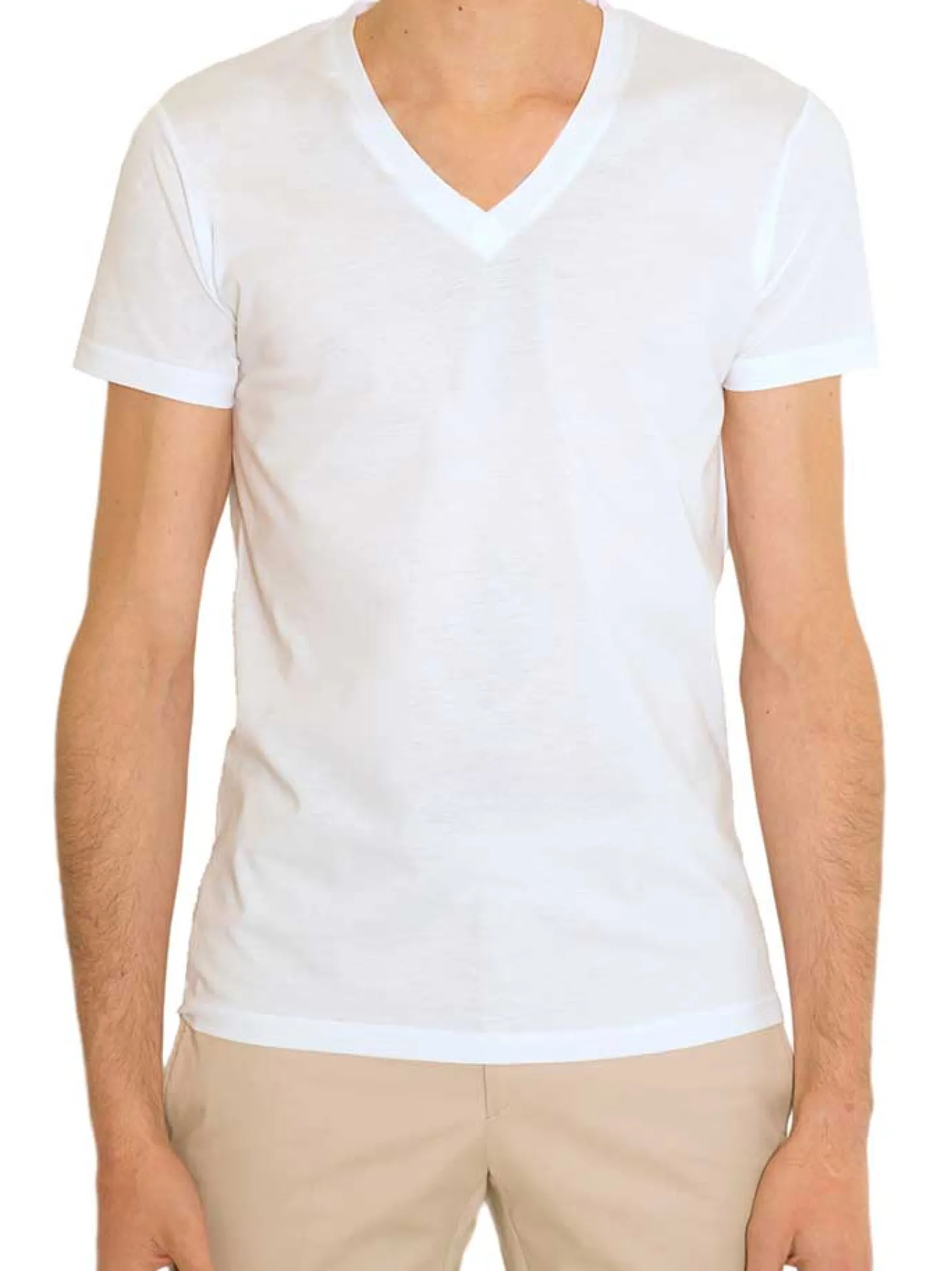 T-shirt Vivien en fil d'Écosse col V