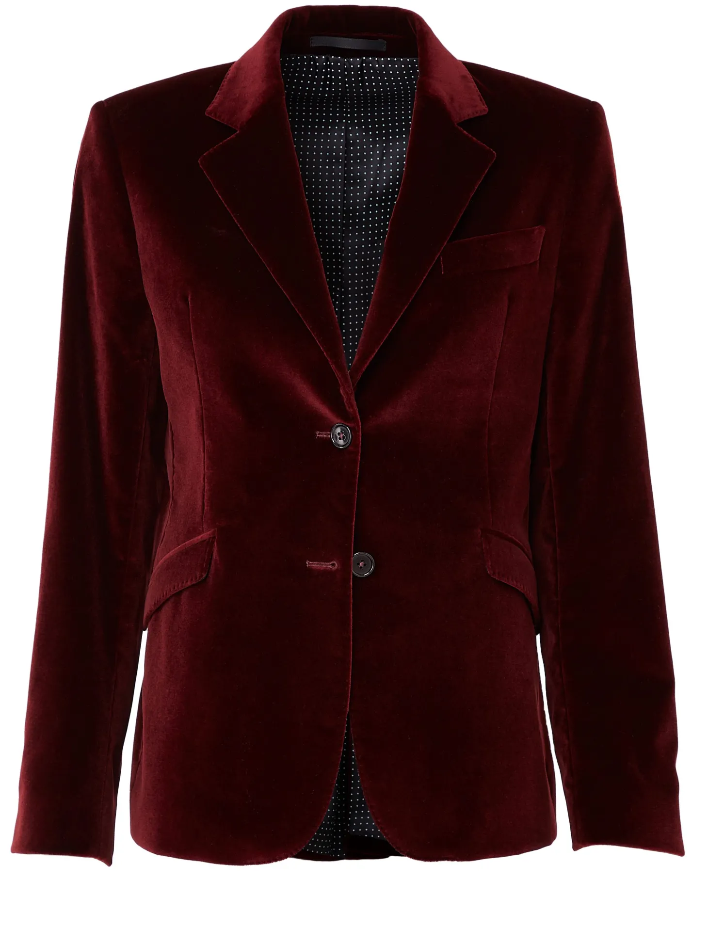 Veste Daniela velours palatine cintrée