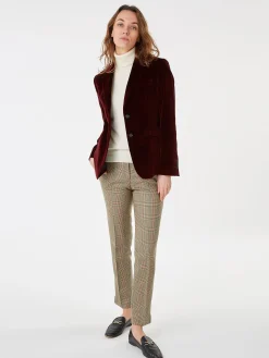Veste Daniela velours palatine cintrée