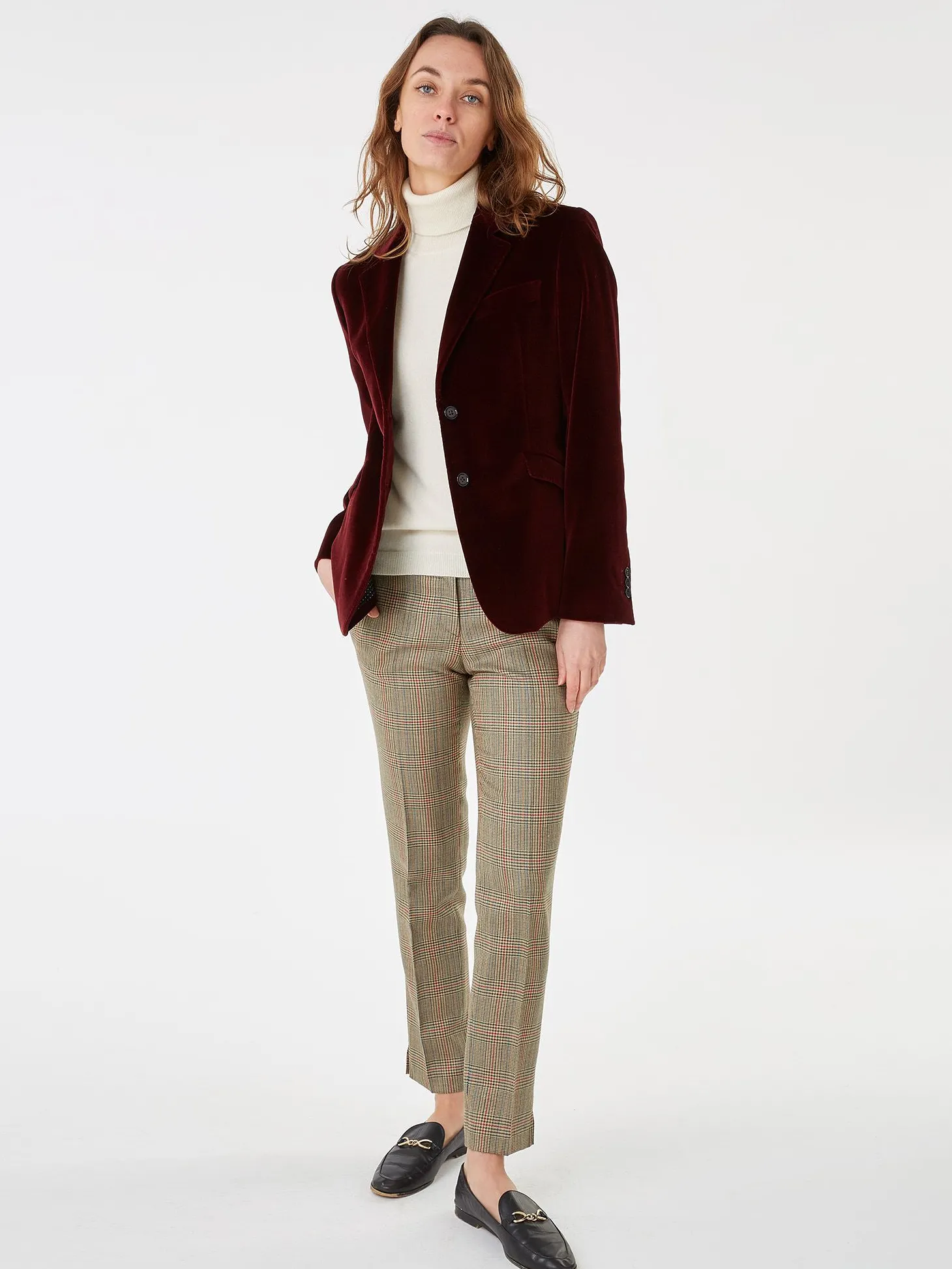 Veste Daniela velours palatine cintrée
