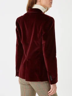 Veste Daniela velours palatine cintrée
