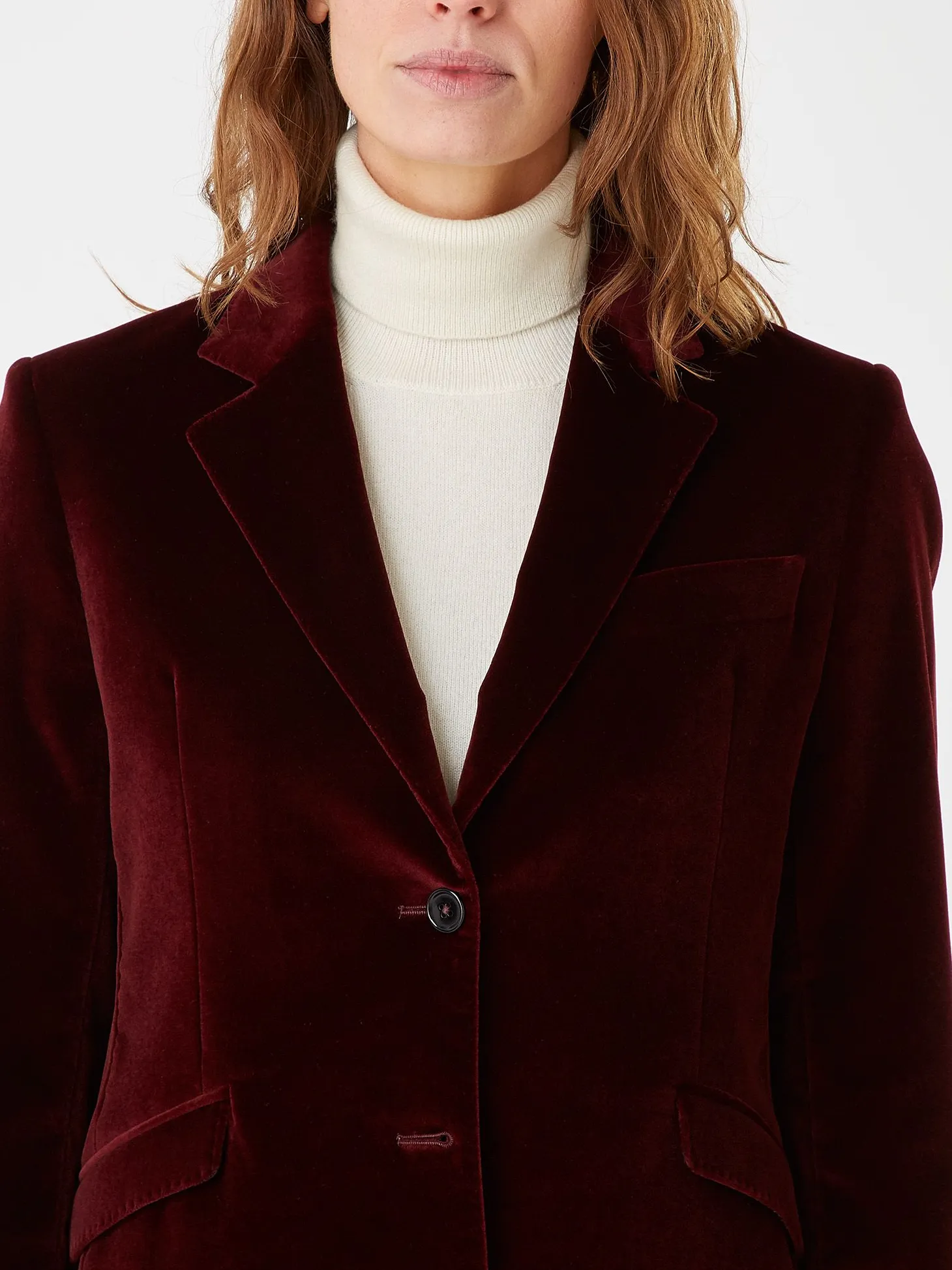 Veste Daniela velours palatine cintrée